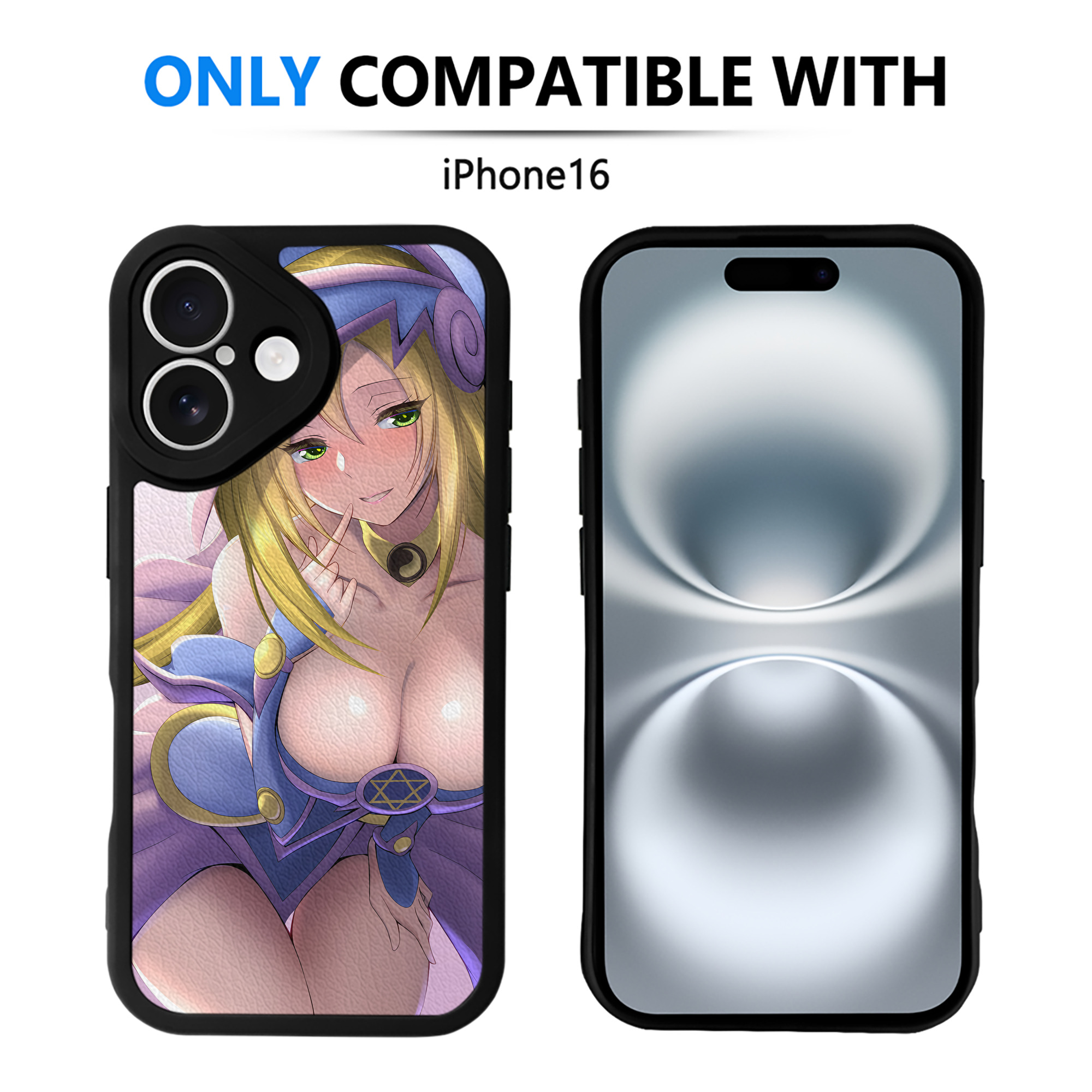 （画像用） 遊☆戯☆王 Yu-Gi-Oh! 【iPhone 16シリーズ対応】シリコンスマホケース（レザー調） 材質：シリコン